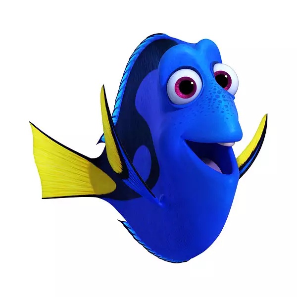 A picture of Dory the fish from Finding Nemo